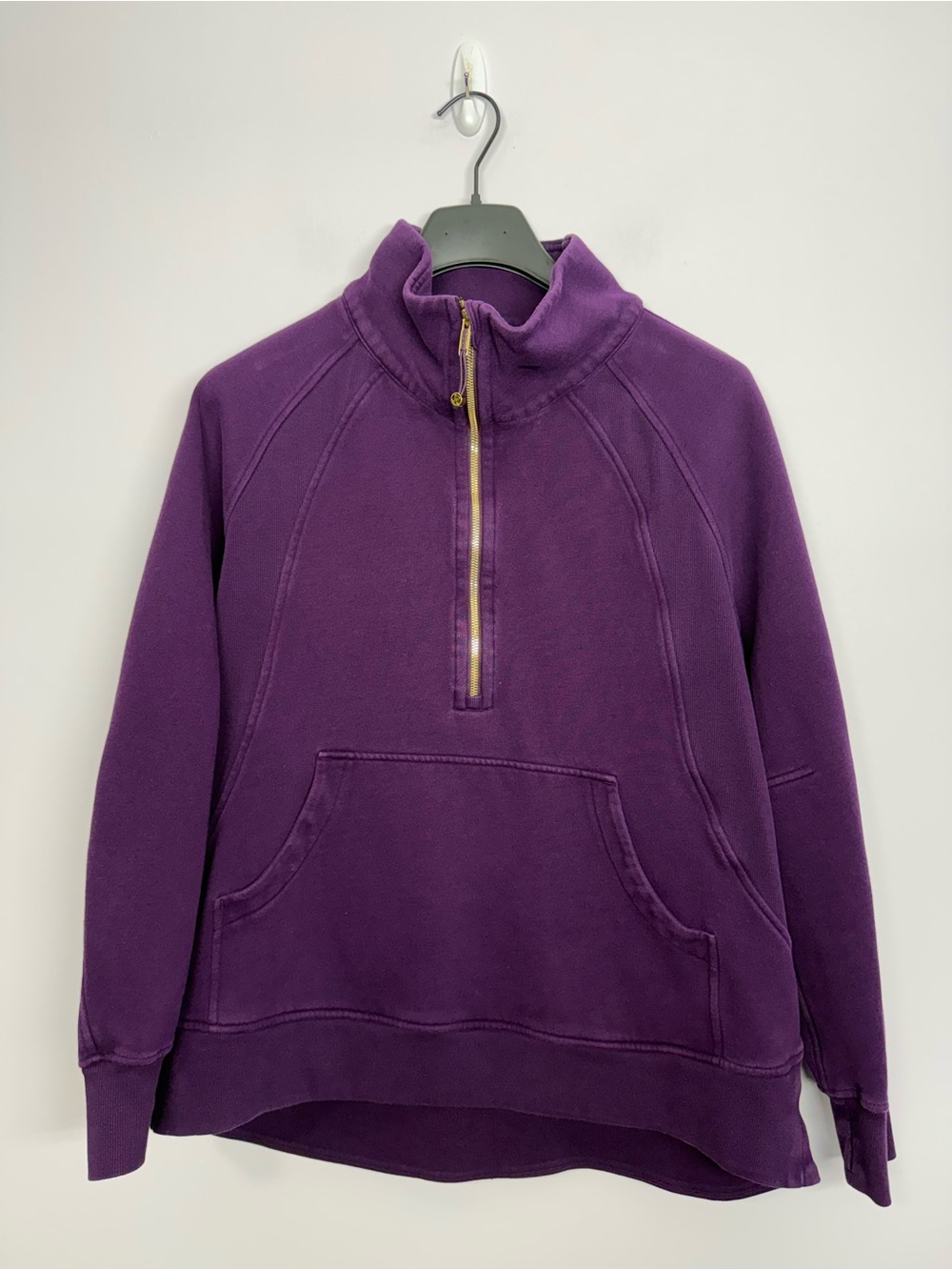 198: Lululemon Scuba Oversized Funnel-Neck Half Zip Long Dramatic Magenta XL/XXL